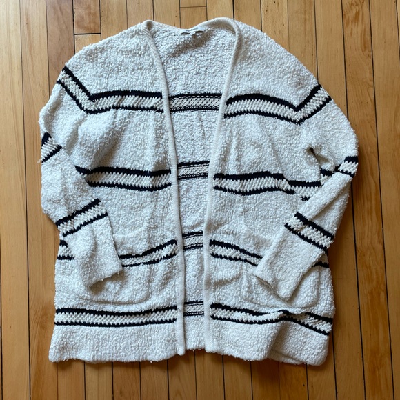 Madewell Striped Bouclé Cardigan Sweater - Picture 4 of 5